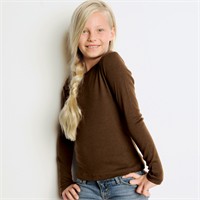 Bella Girl's Baby Rib Long Sleeve T-Shirt
