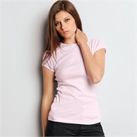 Bella Ladies' Baby Rib Crew Neck Tee