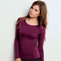 Bella Ladies' Sheer Long Sleeve Tee