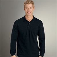 Gildan Long Sleeve Pique Knit Polo Shirt