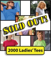 Ladies' 2000 Piece T-Shirt Bulk Lot