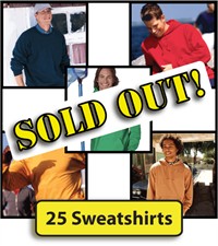 Men's Sweatshirt Bulk Lot (25 Pieces)