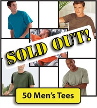 Men's T-Shirt Bulk Lot (50 Pieces)