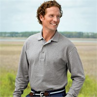 Outer Banks Long Sleeve Cotton Pique Polo Shirt