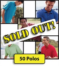 Men's Polo Shirt Bulk Lot (50 Pieces)