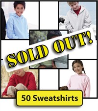 Youth Sweatshirt Bulk Lot (50 Pieces)